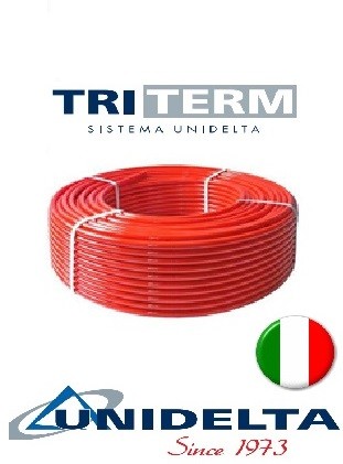 Труба UNIDELTA Triterm Rosso PEXb 16х2 EVOH